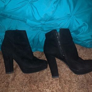 Black high heel boots